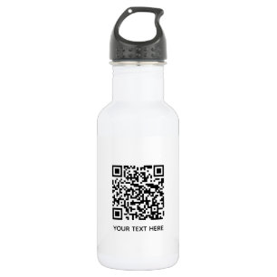 Add your own QR Code text Scan Minimal Simple lost 532 Ml Water Bottle