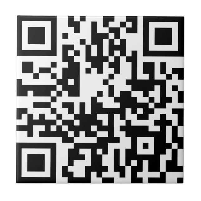 Add your own QR Code text Scan Minimal Simple  Til Tile (Front)