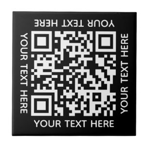 Add your own QR Code text Scan Minimal Simple  Til Tile