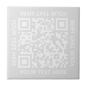 Add your own QR Code text Scan Minimal Simple Tile