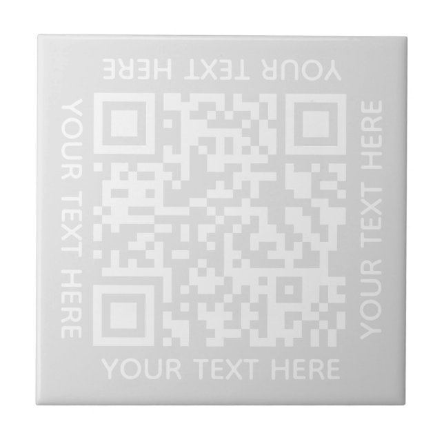 Add your own QR Code text Scan Minimal Simple Tile (Front)