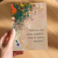 Add Your own Quote Vintage Floral