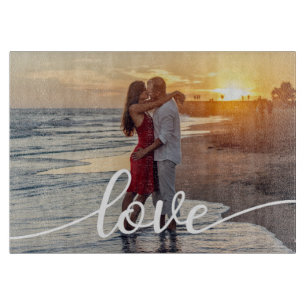 Add Your Own Romantic Love Photo Cutting Board