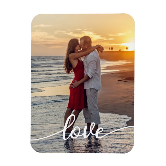 Add Your Own Romantic Love Photo Magnet (Vertical)