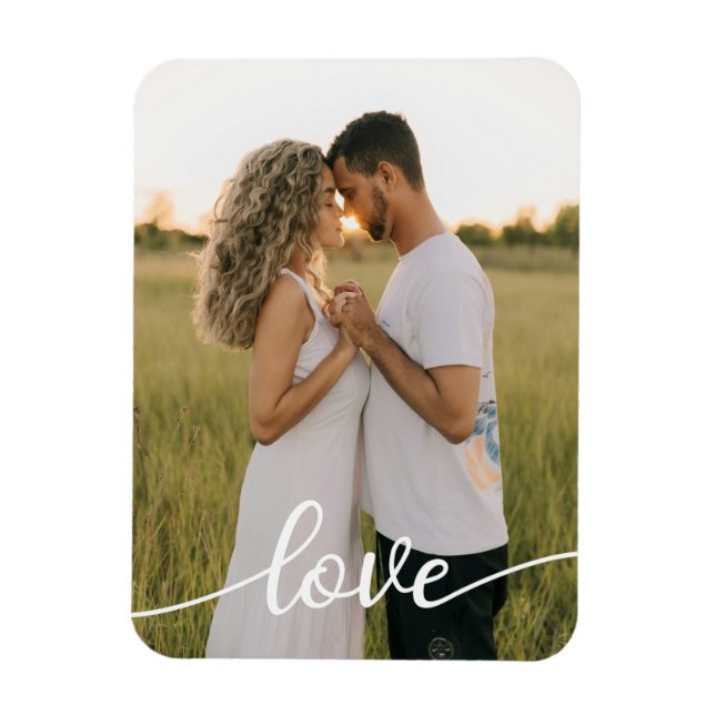 Add Your Own Romantic Love Photo Magnet (Vertical)