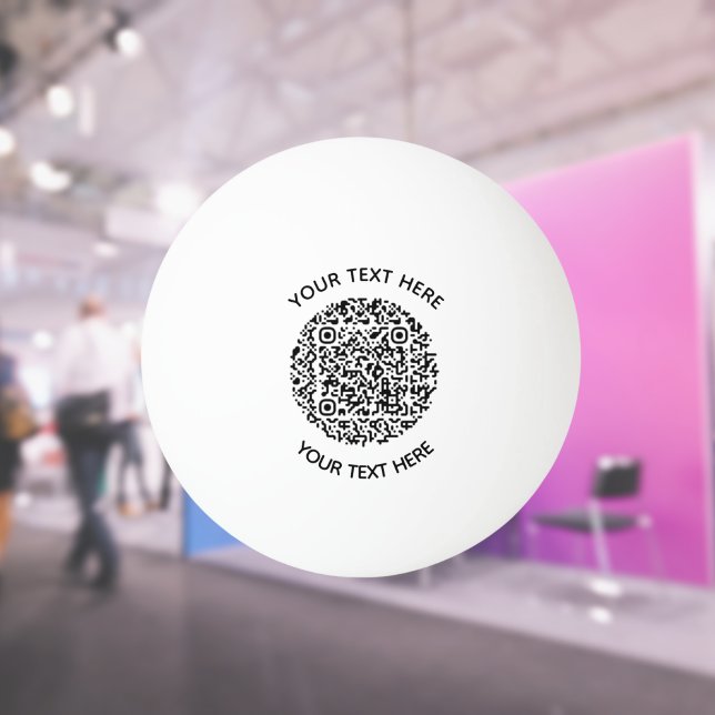 Add your own round QR Code text Scan Minimal  lost Ping Pong Ball (Add your own round QR Code text Scan Minimal lost Ping Pong Ball)
