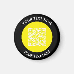Add your own round QR Code text Scan Minimal Magnet