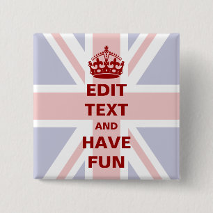 Add your own text! 2 inch square button