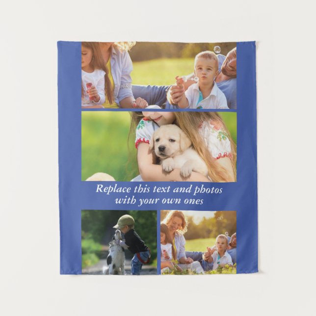 Add your own text and photos tapestry (Front)