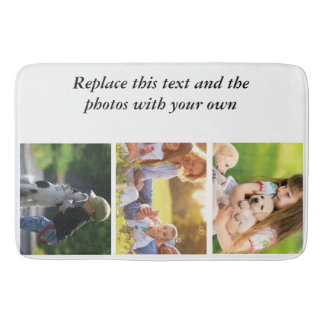 Add your own text and pics  bath mat