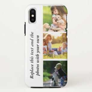 Add your own text and pics iPhone XS case