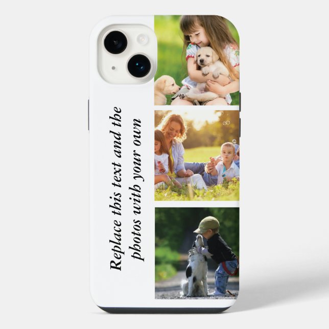 Add your own text and pics  iPhone case (Back)