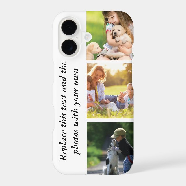 Add your own text and pics  iPhone case (Back)