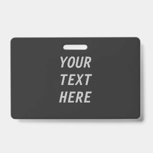 Add Your Own Text Badge