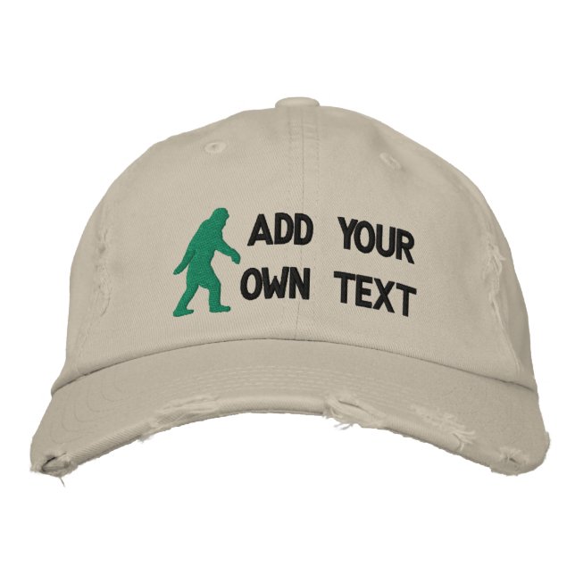 Add your own text, Bigfoot logo Embroidered Hat (Front)