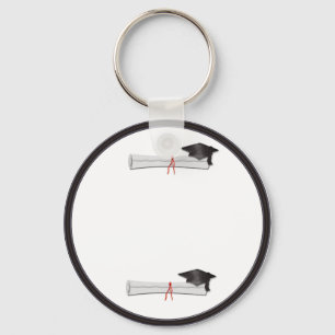 Add Your Own Text Black Graduation Keychain