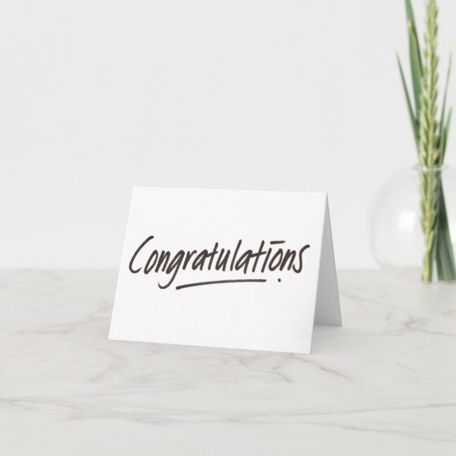 ADD YOUR OWN TEXT Congratulations Card (Front)