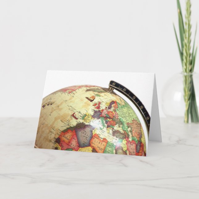 ADD YOUR OWN TEXT Globe Card (Front)