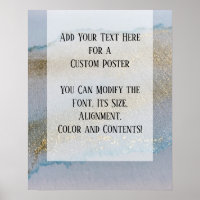 Add Your Own Text Gold Glittery Subtle Alcohol Ink