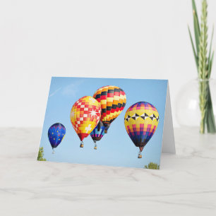 ADD YOUR OWN TEXT Hot Air Balloon Card
