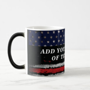 Add your own text on grunge American flag Magic Mug