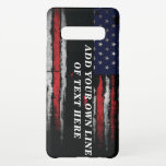 Add your own text on grunge American flag Samsung Galaxy Case<br><div class="desc">Add your own text on grunge American flag</div>