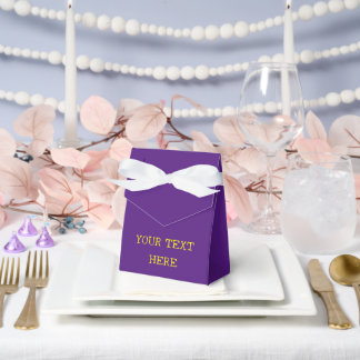 ADD YOUR OWN TEXT purple  Favor Box