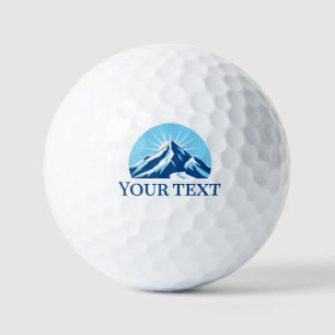 Add your own text ski resort mountain souvenir  golf balls