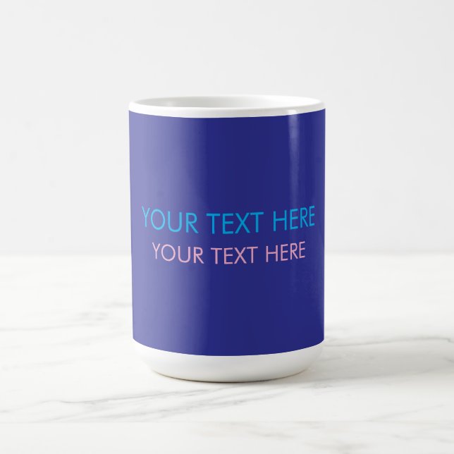 Add Your Own Text Slogan Minimalist Modern Plain Coffee Mug (Center)