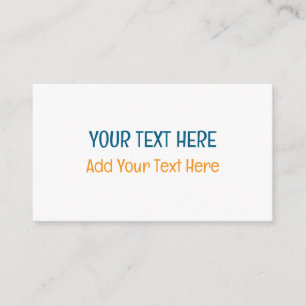 Add Your Own Text Slogan Minimalist Modern Plain Enclosure Card