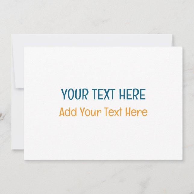 Add Your Own Text Slogan Minimalist Modern Plain Holiday Card (Front)