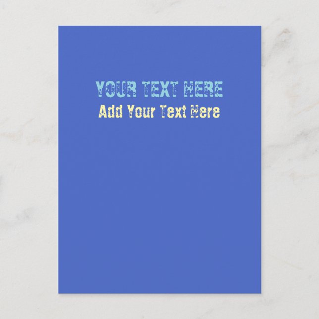 Add Your Own Text Slogan Minimalist Modern Plain Postcard (Front)