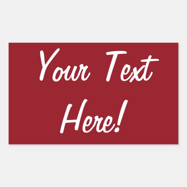 ADD YOUR OWN TEXT Stickers (Front)