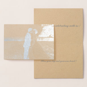 add your own wedding photo foil card