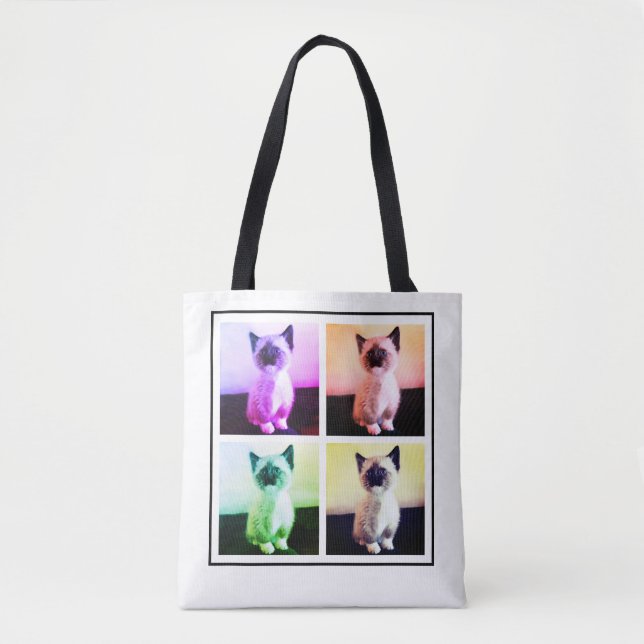 Add Your Personalized Fun Family or Pet Photos  Tote Bag (Front)