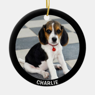 Add Your Pet Photo Christmas Ceramic Ornament