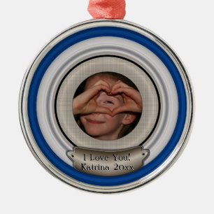 Add Your Photo and Choose Any Colour Frame Metal Ornament
