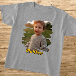 Add Your Photo and Name. Custom Personalized Gift T-Shirt