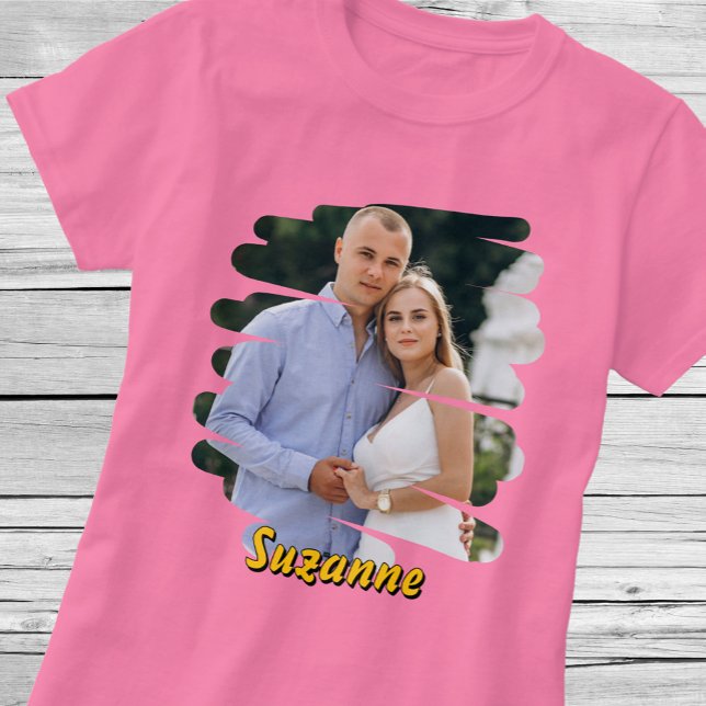 Add Your Photo and Name. Custom Personalized Gift T-Shirt (Creator Uploaded)