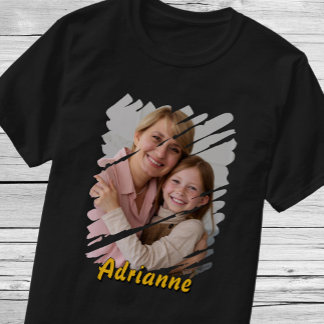 Add Your Photo and Name. Custom Personalized Gift T-Shirt