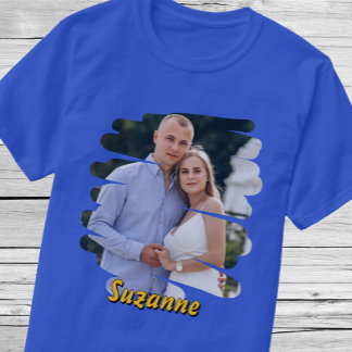 Add Your Photo and Name. Custom Personalized Gift T-Shirt