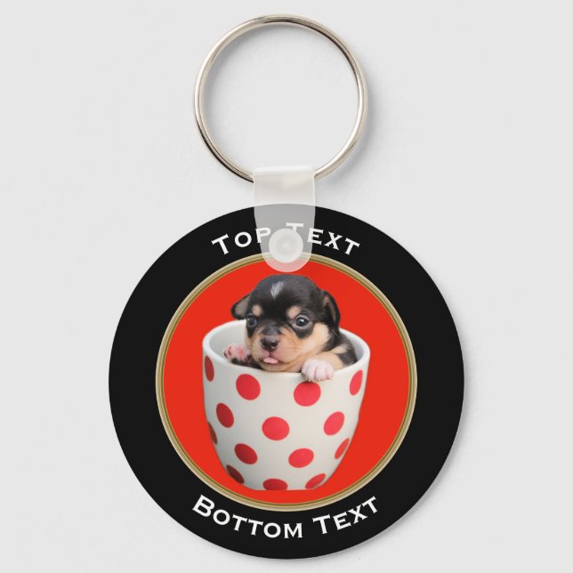 Add Your Photo and Text Custom Keychain (Front)
