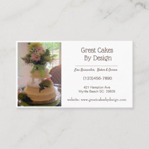 Add Your Photo Cake Baker Business Cards