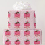 Add YOUR photo Christmas Red and Pink Wrapping Paper<br><div class="desc">Add a photo for an extra special finishing touch to your Christmas gift!</div>