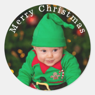 Add Your Photo Christmas Stickers