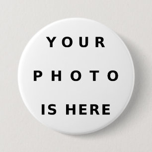 Add Your Photo Custom Football or Your Sport 3 Inch Round Button