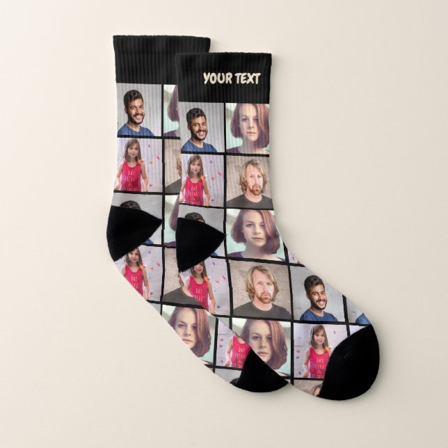 Add your photo Custom photo and text Socks (Pair)