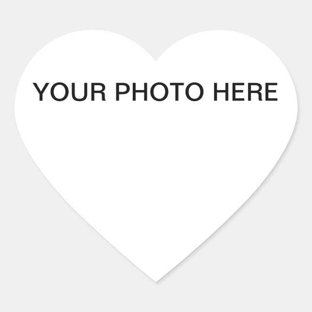 Add your photo customizable button heart sticker (Front)