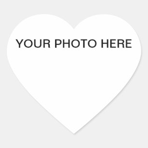 Add your photo customizable button heart sticker
