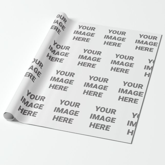 Add Your Photo Design Your Own Christmas Birthday Wrapping Paper (Unrolled)